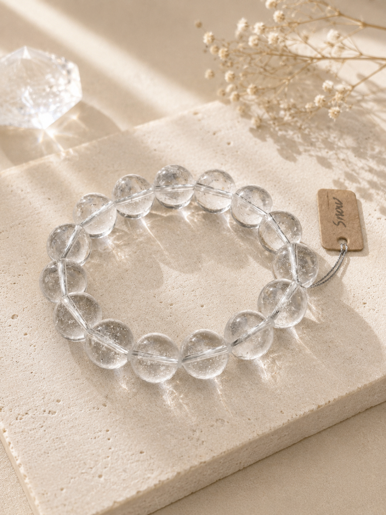 Lemurian Bracelet 12mm Snow